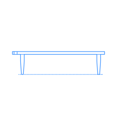 Furniture Benches Fuji Bench Outline Icon Svg Set, Free Vectors File